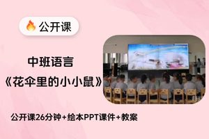 中班语言绘本《花伞里的小小鼠》公开课视频+课件教案